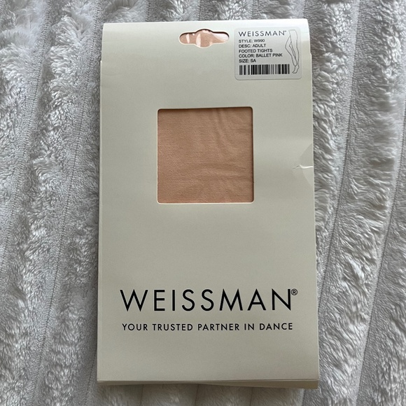 WEISSMAN Ballet Pink Footed Tights - Picture 1 of 3
